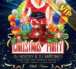 圣诞节海报：Christmas Party Concert Flyer Poster Design